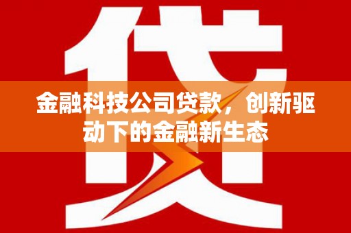 阿拉善左旗金融科技公司贷款，创新驱动下的金融新生态