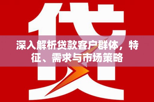 阿拉善左旗深入解析贷款客户群体，特征、需求与市场策略