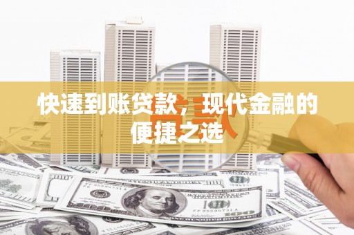 阿拉善左旗快速到账贷款，现代金融的便捷之选