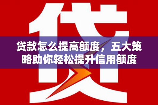 阿拉善左旗贷款怎么提高额度，五大策略助你轻松提升信用额度
