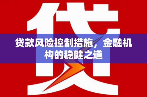 阿拉善左旗贷款风险控制措施，金融机构的稳健之道
