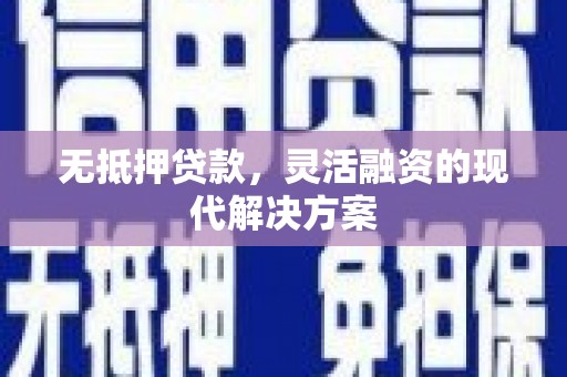 阿拉善左旗无抵押贷款，灵活融资的现代解决方案