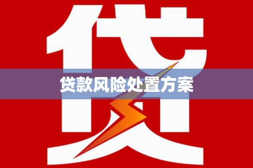 阿拉善左旗贷款风险处置方案