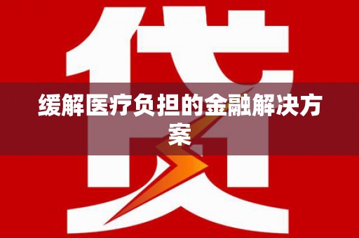 阿拉善左旗缓解医疗负担的金融解决方案