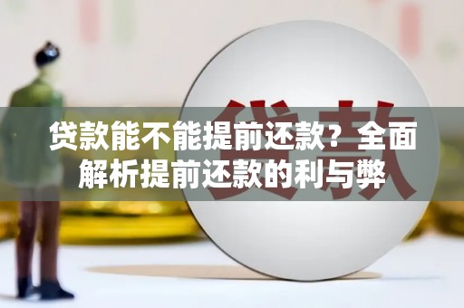 阿拉善左旗贷款能不能提前还款？全面解析提前还款的利与弊
