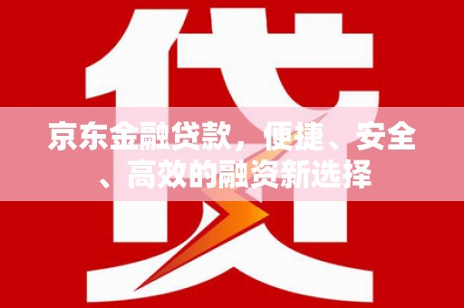 阿拉善左旗京东金融贷款，便捷、安全、高效的融资新选择