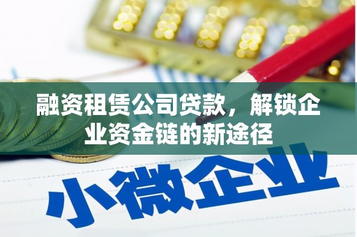 阿拉善左旗融资租赁公司贷款，解锁企业资金链的新途径